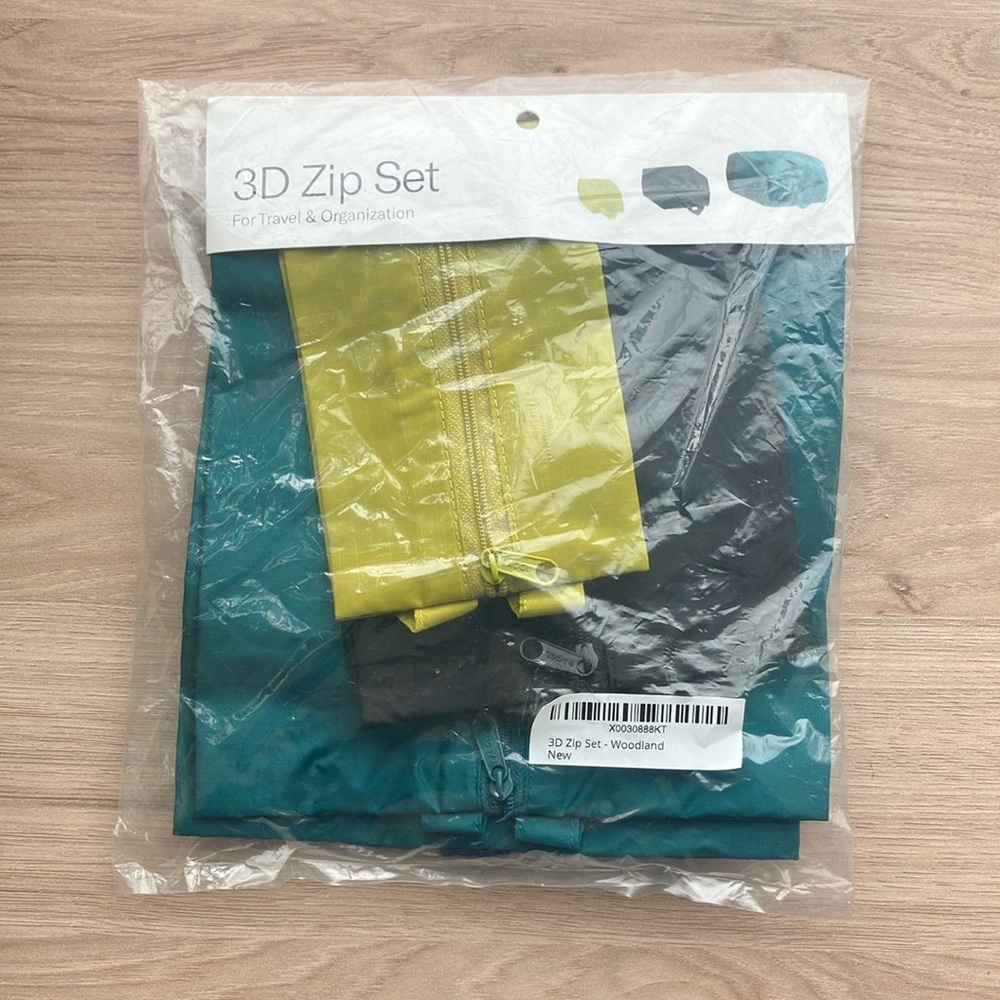 Baggu 3D zip set. Woodland